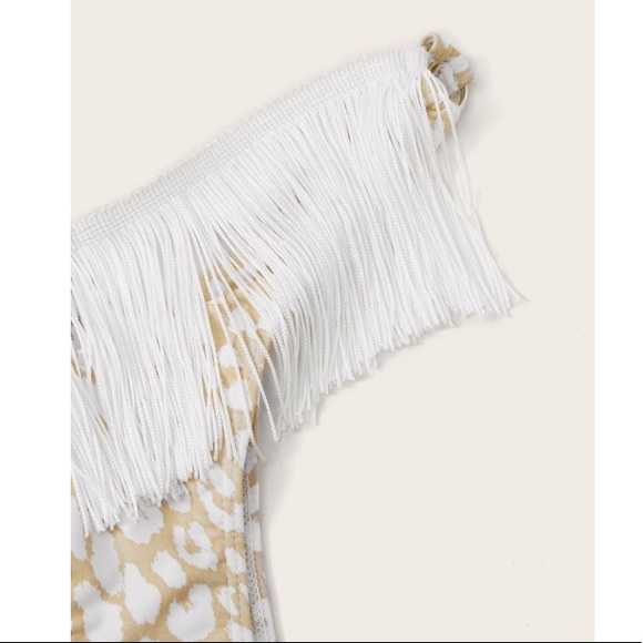 🌻 CREAM LEOPARD FRINGE BIKINI 🌻 - Picture 4 of 4
